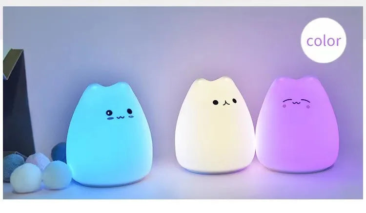 [Cosmozxyz]LED Night Light Kawaii Cat Lamp